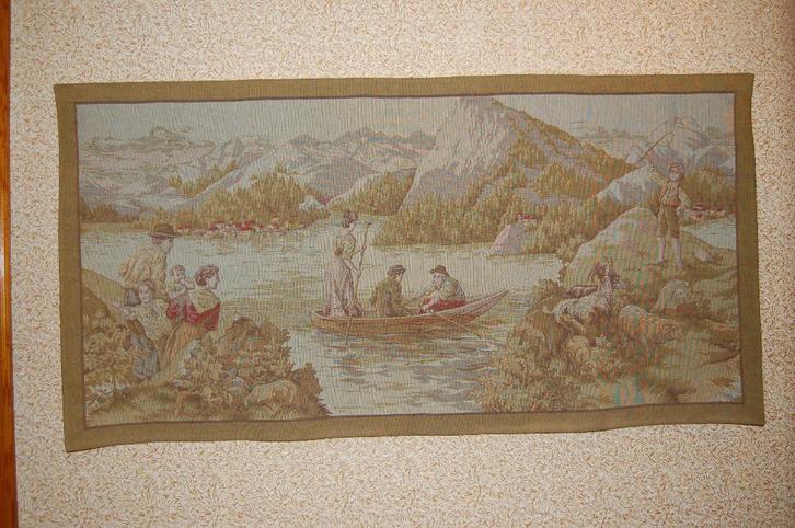 Antiek wandtapijt, Huis en Inrichting, Woonaccessoires | Wanddecoraties, Gebruikt, Ophalen of Verzenden