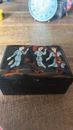 Vintage houten juweel doosje, Antiek en Kunst, Ophalen of Verzenden