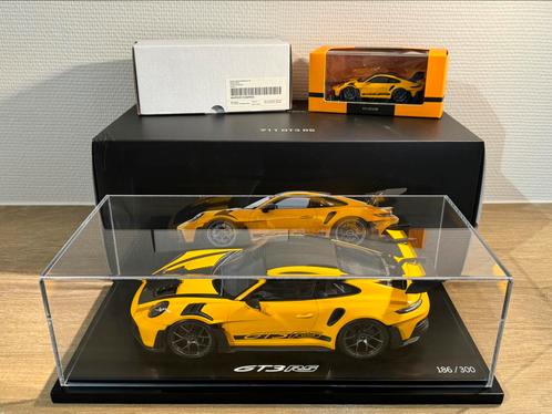Spark 1/18 1/43 Porsche 911 992 GT3RS PTS Signal yellow, Hobby en Vrije tijd, Modelauto's | 1:18, Nieuw, Auto, Overige merken