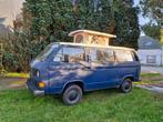 Volkswagen T3 camper, Auto's, Blauw, Leder, Bruin, Particulier