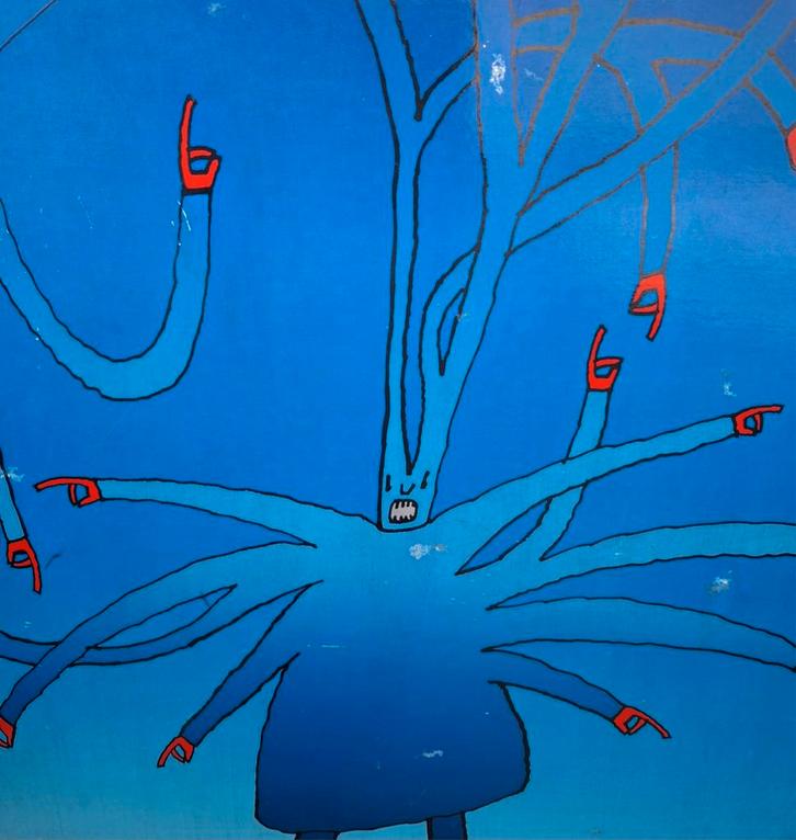 Jean-Michel Folon "Autoportrait", Antiek en Kunst, Kunst | Schilderijen | Modern, Ophalen