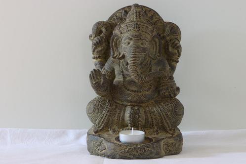 Ganesha voor waxinelichtje beton(NIEUW)VERZENDEN MOGELIJK!!, Huis en Inrichting, Woonaccessoires | Boeddhabeelden, Nieuw, Ophalen of Verzenden