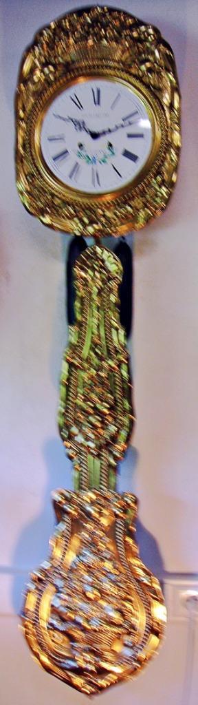 ② Horloge murale comtoise laiton doré, Louis Jaquine, NEUVE