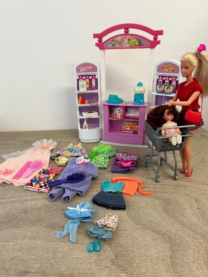 Vintage Barbie – Winkel + winkelkar, Kinderen en Baby's, Speelgoed | Poppen, Barbie, Ophalen of Verzenden