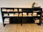 Zwartgeverfde boekenkast, volhout, Gebruikt, Ophalen