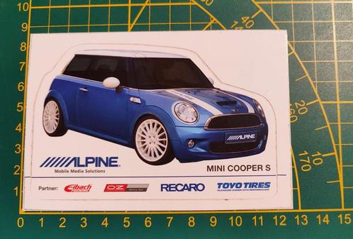 Sticker Alpine sound system Mini Cooper S, Collections, Autocollants, Comme neuf, Enlèvement ou Envoi