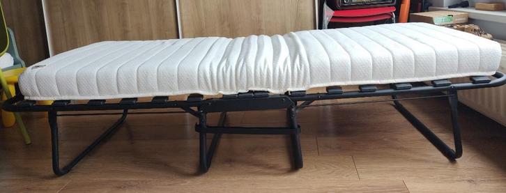 Opklapbed, Huis en Inrichting, Slaapkamer | Bedden, Zo goed als nieuw, Eenpersoons, 80 cm, Overige maten, Overige materialen, Zwart