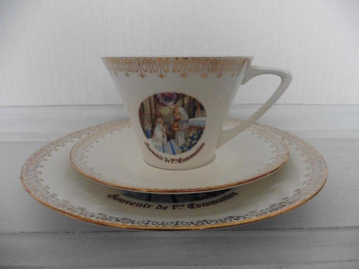 Kop, schotel, dessertbord, antiek, 1e com, Antiek en Kunst, Antiek | Religieuze voorwerpen, Ophalen