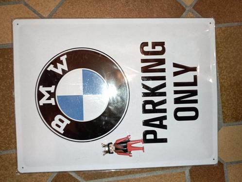 482) Bmw metalen plaat, Verzamelen, Merken en Reclamevoorwerpen, Zo goed als nieuw, Reclamebord, Ophalen of Verzenden