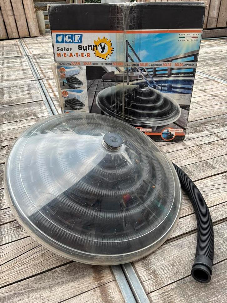 Chauffe-eau solaire à dôme pour piscine en parfait état, Tuin en Terras, Zwembad-toebehoren, Zo goed als nieuw, Ophalen