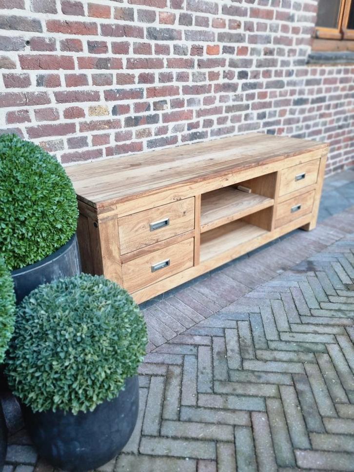 Teak TV meubel, Huis en Inrichting, Kasten |Televisiemeubels, Zo goed als nieuw, Minder dan 100 cm, 100 tot 150 cm, 25 tot 50 cm