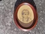 Vintage ovaal frame van hout en zijde van Giuseppe Tarantino, Huis en Inrichting, Woonaccessoires | Lijsten, Ophalen, Zo goed als nieuw
