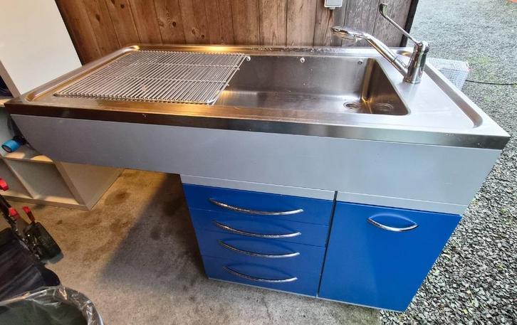 Hondenbad RVS/ wastafel hond/kat, Dieren en Toebehoren, Honden-accessoires, Zo goed als nieuw, Ophalen