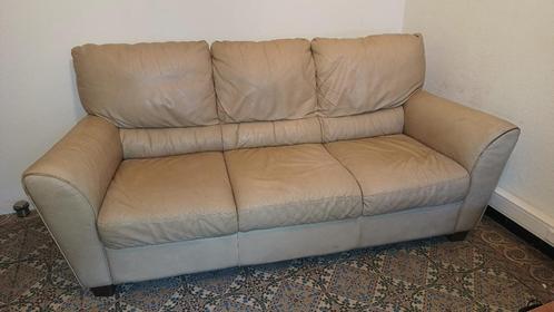 zetel 3-zit gratis, Huis en Inrichting, Zetels | Zetels, Gebruikt, Rechte bank, Driepersoons, 200 tot 250 cm, 75 tot 100 cm, Leer
