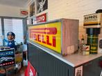 Pirelli banden oude garage reclame lichtbak, Verzamelen, Merken en Reclamevoorwerpen, Ophalen, Gebruikt, Lichtbak of (neon) lamp