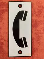 Plaque émaillée Téléphone SNCF train chemin de fer, Ophalen of Verzenden, Zo goed als nieuw, Reclamebord