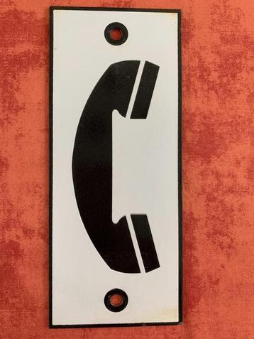 Plaque émaillée Téléphone SNCF train chemin de fer beschikbaar voor biedingen