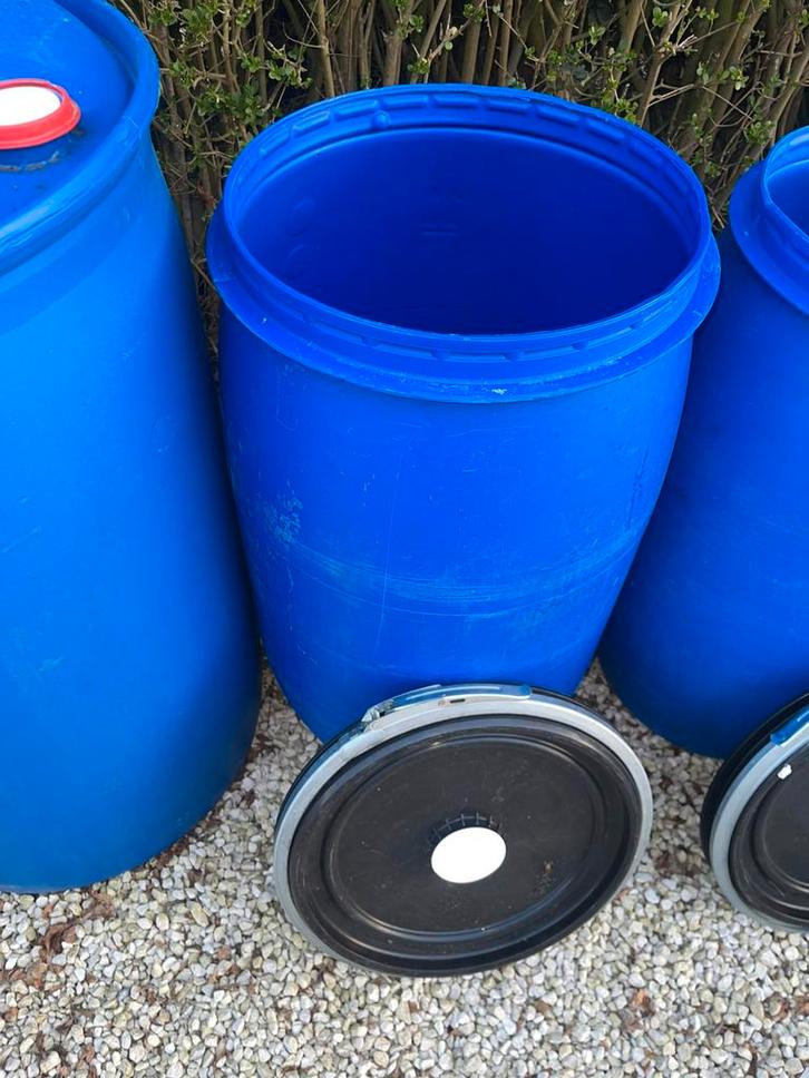 Vat wasblik plastic vat 60l 120l 220l 240l 260l, Tuin en Terras, Regentonnen, Zo goed als nieuw, Kunststof, 75 tot 150 liter, Met kraantje
