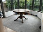 Massief houten ronde tafel 120 cm, Ophalen, Gebruikt, Vier personen, Landelijk
