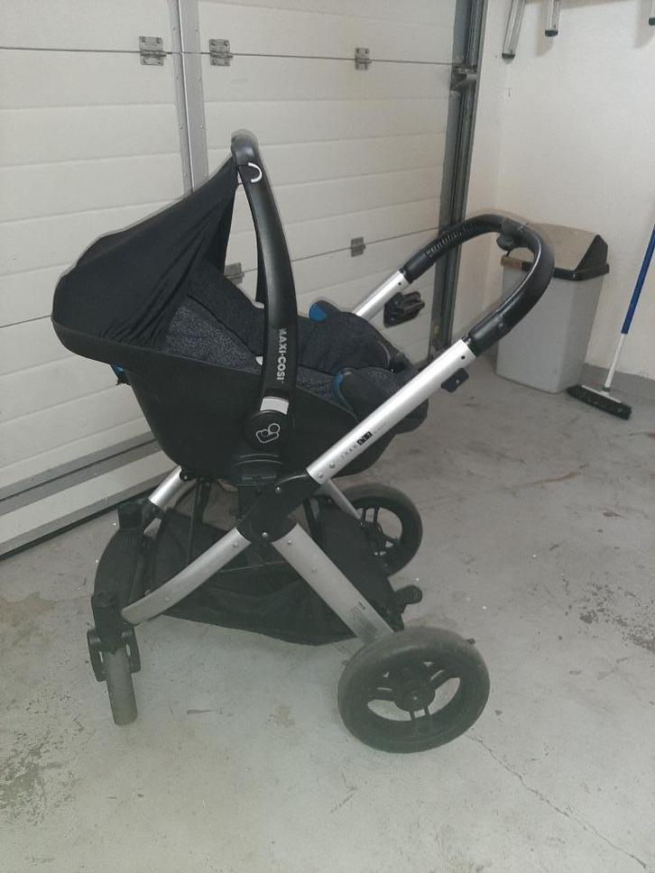 MUTSY - Transit - zwart - 3 in 1, Kinderen en Baby's, Kinderwagens en Combinaties, Zo goed als nieuw, Combiwagen, Mutsy, Luchtbanden
