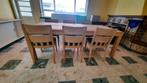 massief eiken tafel met 6 stoelen, Huis en Inrichting, Ophalen, Gebruikt