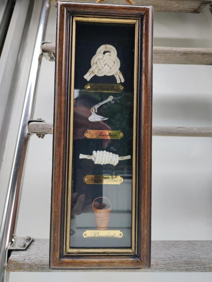 Decoratieve wijnkist nautisch thema, Huis en Inrichting, Woonaccessoires | Kisten, Zo goed als nieuw, Minder dan 50 cm, Minder dan 50 cm