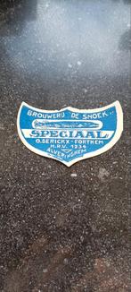 Oud bieretiket speciaal br. De snoek Alveringhem, Verzamelen, Ophalen of Verzenden, Zo goed als nieuw