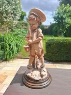 Terracotta beeldje „Jongen met sax” van Giuseppe Armani, Ophalen of Verzenden