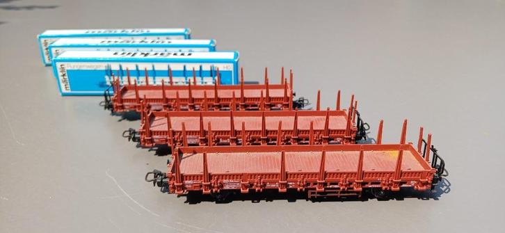 Marklin rongen/platteboordwagens, Hobby en Vrije tijd, Modeltreinen | H0, Zo goed als nieuw, Wagon, Wisselstroom, Märklin, Ophalen of Verzenden