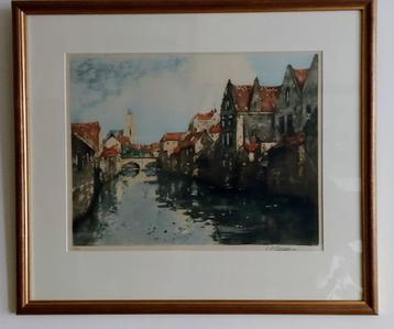 Henri Cassiers lithografie Oudenaarde Get/nr beschikbaar voor biedingen