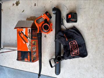 Blad blaas en zuig black & decker, Ophalen, Zo goed als nieuw, Accu