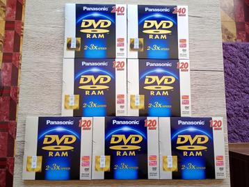 Panasonic DVD RAM 120/240 min, Japon, neuf, scellé, 7 pièces