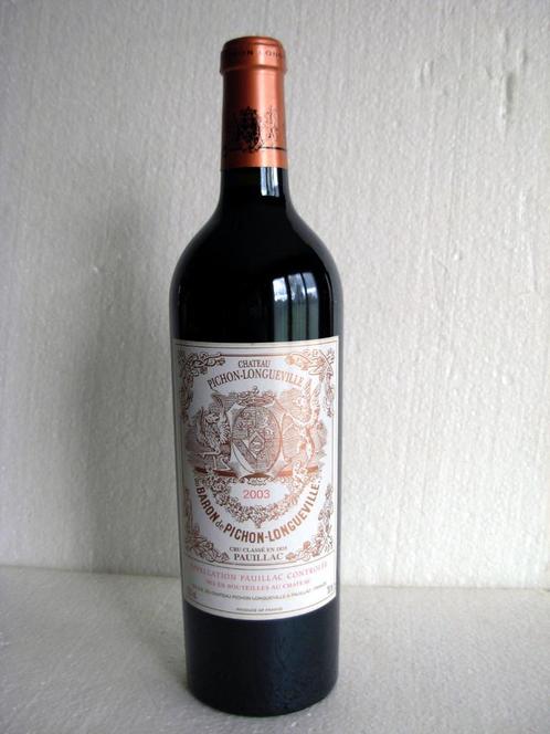 CHÂTEAU PICHON LONGUEVILLE BARON 2003 - PAUILLAC - 2e GRAN, Verzamelen, Wijnen, Nieuw, Rode wijn, Frankrijk, Vol, Ophalen of Verzenden