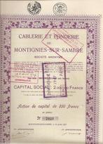 Câblerie et Fonderie de Montignies-sur-Sambre, 1920 à 1950, Action, Enlèvement ou Envoi