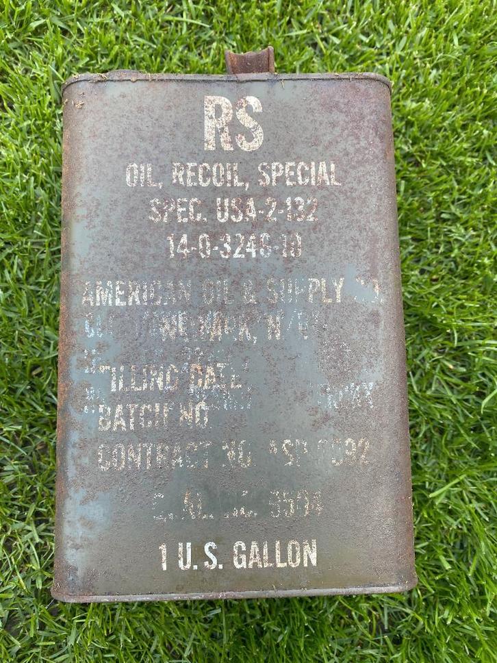 Originele olie kan Amerikaans leger, Verzamelen, Militaria | Algemeen, Landmacht, Kist of Geocache, Ophalen of Verzenden