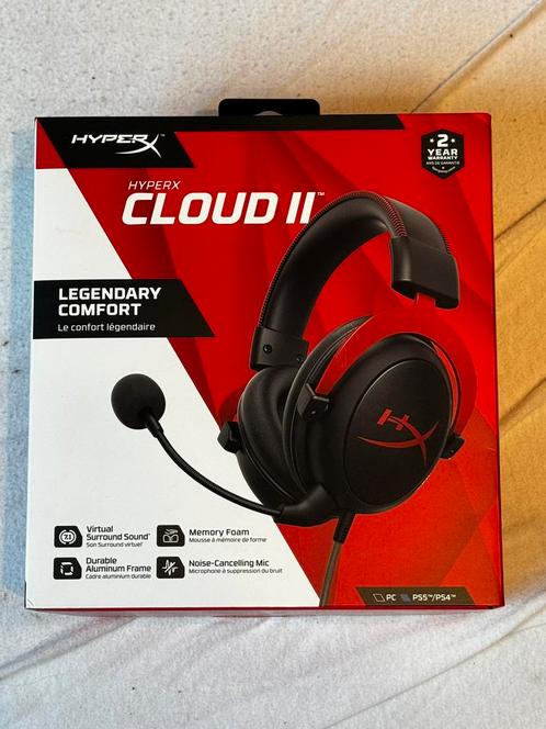 Casque Gaming HyperX Cloud 2 PC, Informatique & Logiciels, Casques micro, Comme neuf, On-ear, Filaire, Casque gamer, Microphone repliable