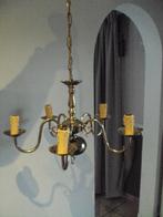 bronzen kleine luster met 5 armen, Huis en Inrichting, Lampen | Hanglampen, Ophalen, Overige materialen, 50 tot 75 cm, Klassiek of modern