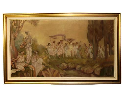 RARE - Grande Huile sur toile JAMES THIRIAR (Bxl 1889-1965), Antiquités & Art, Art | Peinture | Classique, Enlèvement ou Envoi