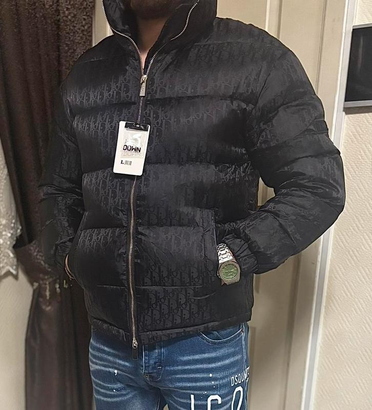 Dior Oblique donsjas in maat M/L., Kleding | Heren, Jassen | Winter, Zo goed als nieuw, Maat 48/50 (M), Zwart, Ophalen of Verzenden