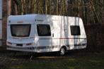 Dethleffs C’Go 475 FR caravan met mover en voortent, Caravans en Kamperen, 1000 - 1250 kg, Particulier, Rondzit, Hordeur