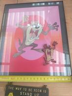Kleine poster / kader Tasmanian Devil + sleutelhanger, Ophalen, Zo goed als nieuw