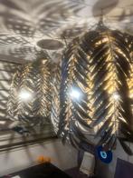 2 koperen Hang lampen, bladeren! Zilver/goud!, Ophalen of Verzenden