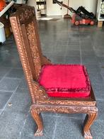 Twee stoelen uit Thailand, uniek handgesneden massief houtsn, Ophalen