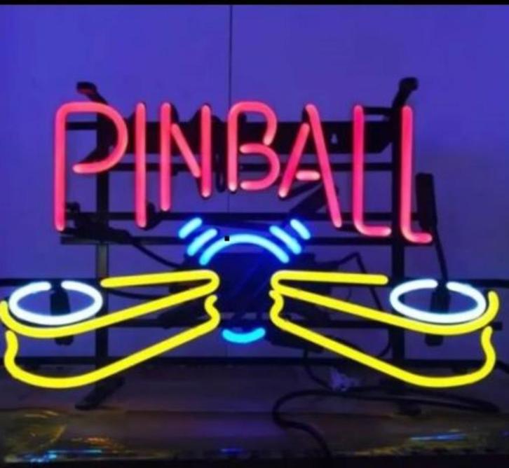 Pinball neon en veel andere USA gameroom decoratie neons, Verzamelen, Merken en Reclamevoorwerpen, Nieuw, Lichtbak of (neon) lamp