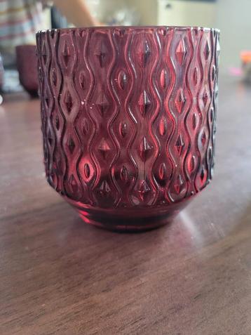 Theelichthouder Glas Terracotta beschikbaar voor biedingen