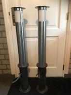 Te koop 2 staande buitenlampen voor in de grond., Ophalen, Inox, Staande lamp, Zo goed als nieuw