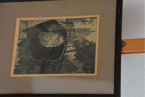 Ingelijste prent van Jan Sirks, Antiek en Kunst, Kunst | Tekeningen en Fotografie