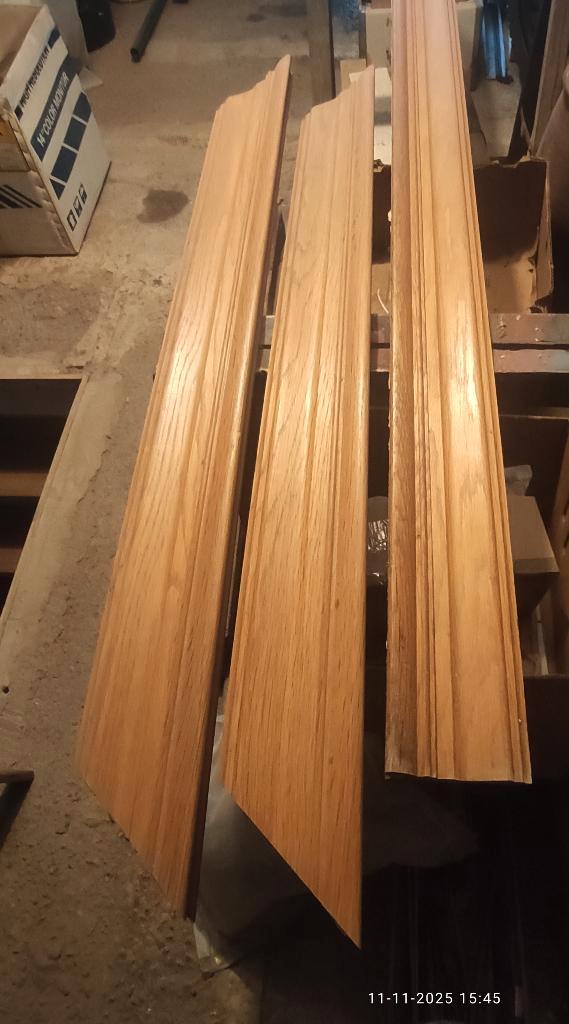 Eiken chambranten, Doe-het-zelf en Bouw, Deuren en Vliegenramen, Gebruikt, Binnendeur, Hout, Ophalen