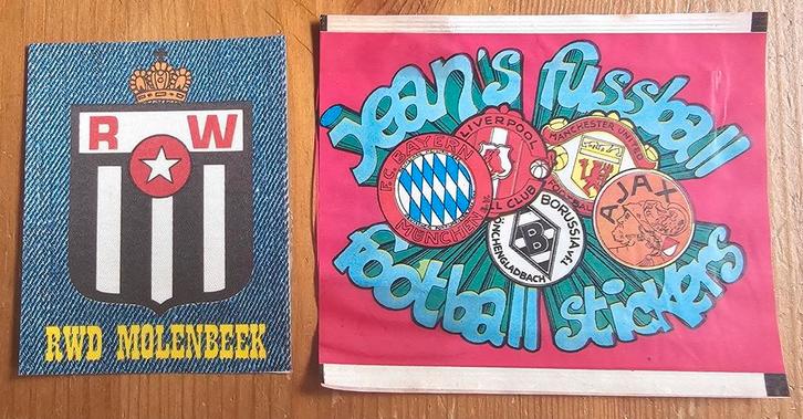 Jaren 60 (like panini) "Jean's" Badge Molenbeek + zakje!, Hobby en Vrije tijd, Stickers en Plaatjes, Zo goed als nieuw, Sticker