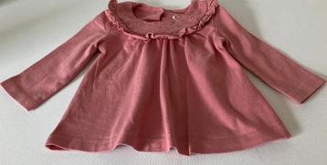 Robe rose « C&A » à manches longues - taille 62